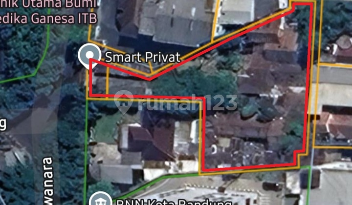 Rumah Kost, Hitung Tanah 1540 M² Jl Ciungwanara, Lebak Siliwangi