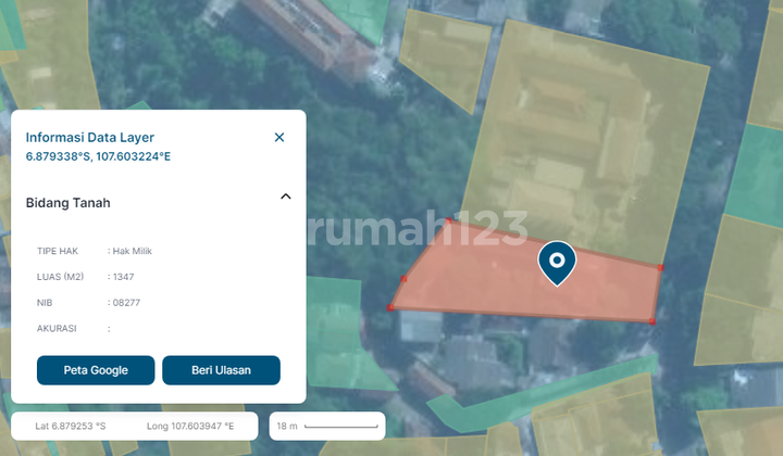 Boarding house, land area 1,347 m², strategic location on Ciumbuleuit main road. 2