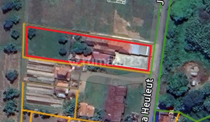 Rumah 2 + Kios 2 + Sawah 2.047 M² di Jl Raya Heuleut, Kadipaten 2