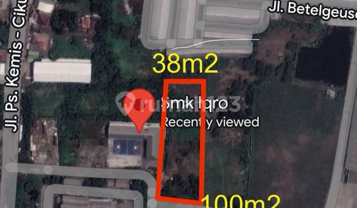 Dijual Kavling Persis Sekolah Smk Iqro Pasar Kemis Cikupa Tangerang