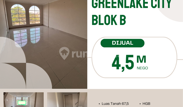 For Sale: Greatwall Greenlake City Block B Shop House, Cipondoh, Tangerang
