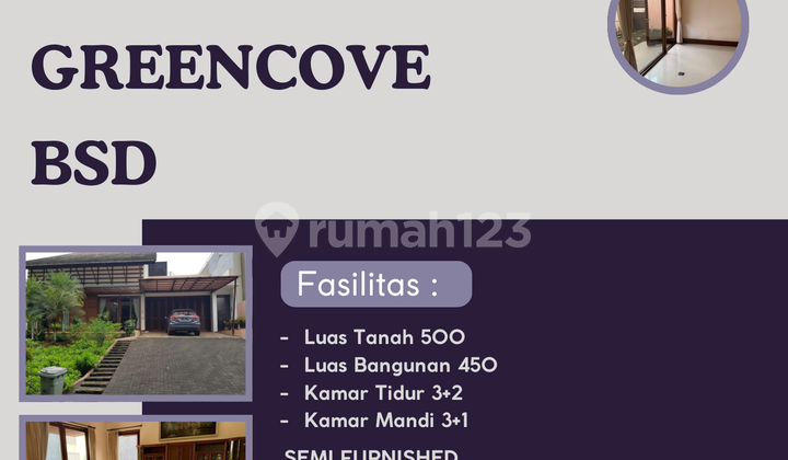DIJUAL RUMAH GREENCOVE BSD 1