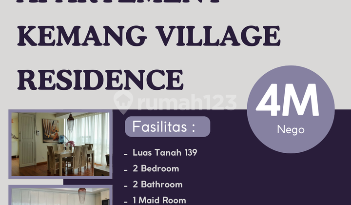 DIJUAL APARTEMEN KEMANG VILLAGE RESIDENCE
