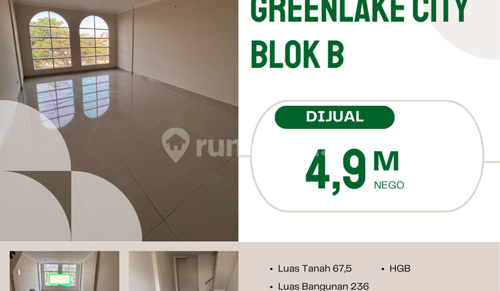 For Sale: Greatwall Greenlake City Block B Shop House, Cipondoh, Tangerang For Sale: Greatwall Greenlake City Block B Shop House, Cipondoh, Tangerang