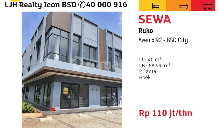 Avenix Corner Ruko Facing Main Road Avenix Corner Ruko Facing Main Road