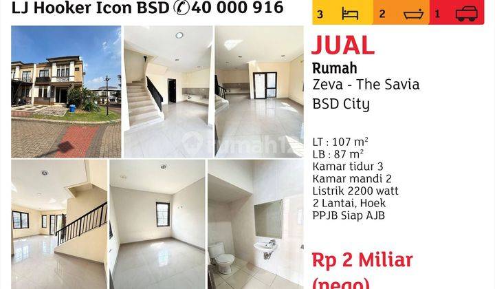 Jual Rumah Hoek The Savia Bsd City 1