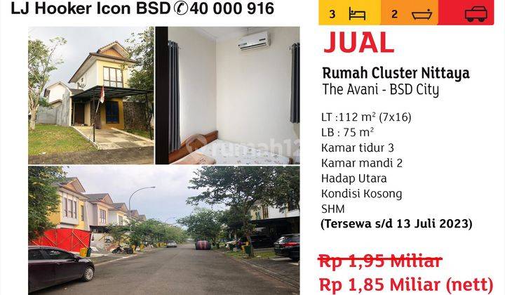 Dijual rumah the avani cluster nittaya bsd city 1