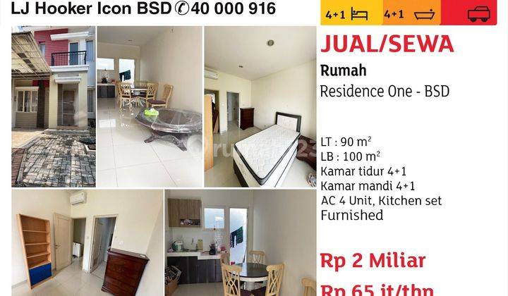 jual rumah residence one bsd 1