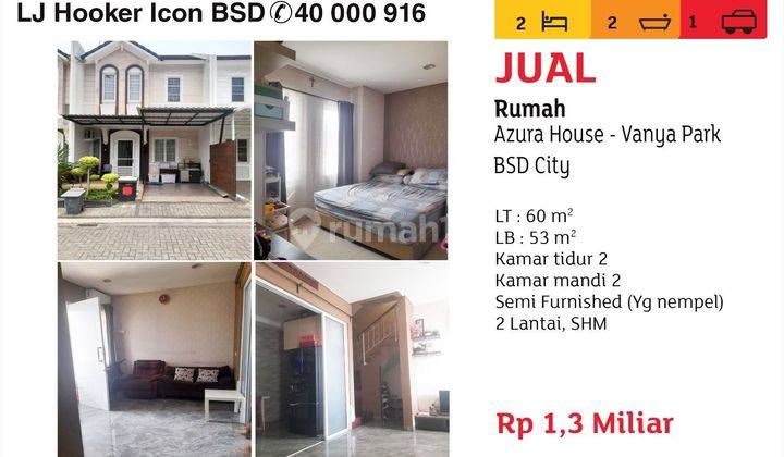 jual rumah azura house the vanya park bsd city 1