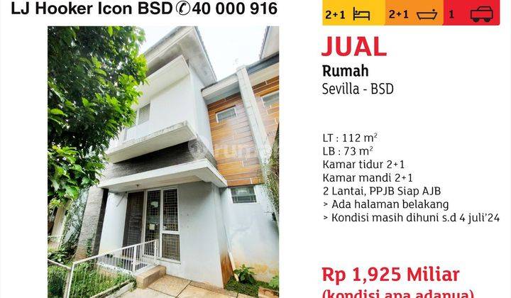 dijual rumah sevilla bsd city 1