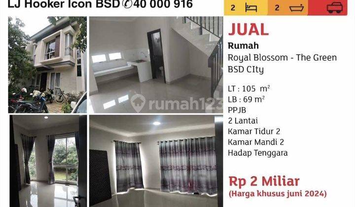 Dijual rumah the green cluster royal blossom 1