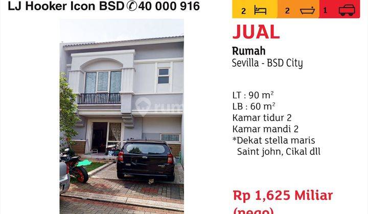 jual rumah sevilla bsd city 1