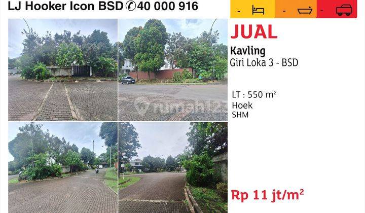 jual kavling hoek giriloka 3 bsd city 1