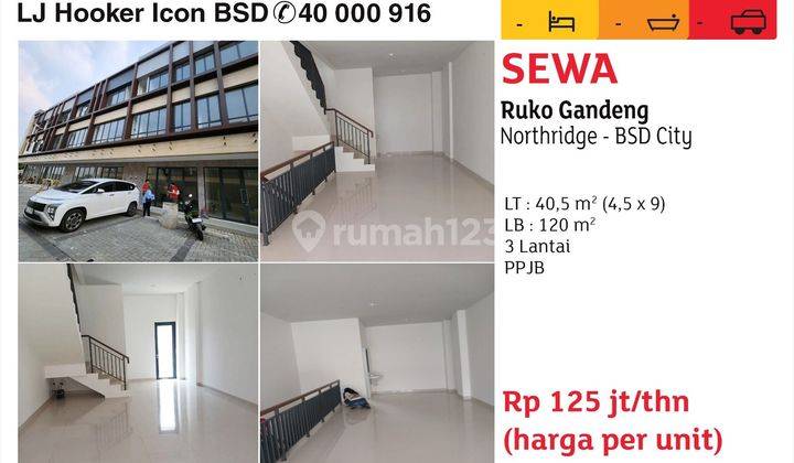 disewakan ruko northridge bsd  1