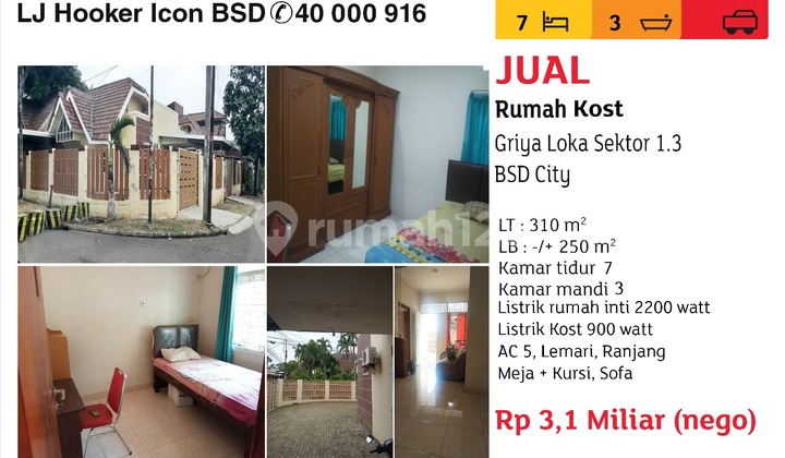Rumah Kost Griya Loka Sektor 1.3 Bsd City Rumah Kost Griya Loka Sektor 1.3 Bsd City