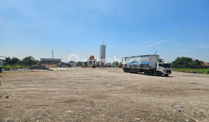 CAN ACCESS 40-FOOT CONTAINER Land Ready for Warehouse Construction Beji Pasuruan 6000m2 Zero Main Pantura Road Cheap