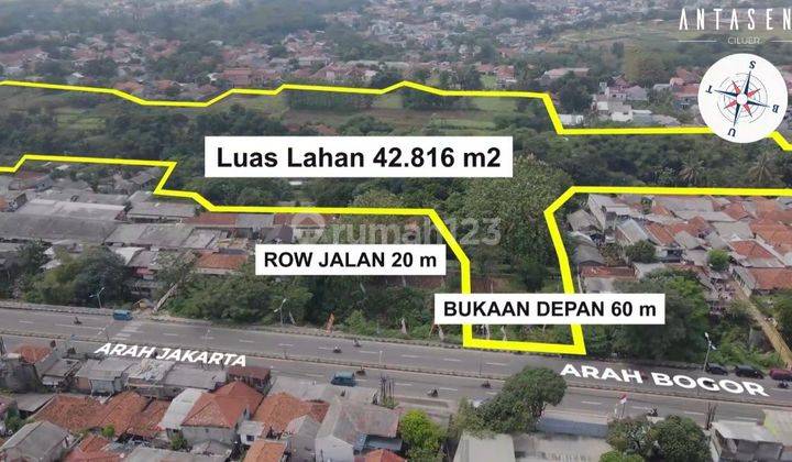 Tanah Lahan Termurah di Sukaraja Bogor Utara 42,816 m² HGB 1