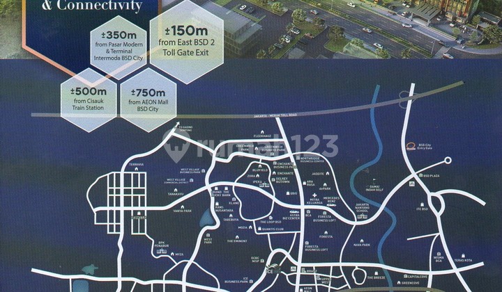 Gedung Premium Hadap Jalan Iconix Infinite Loft Bsd City, Limited