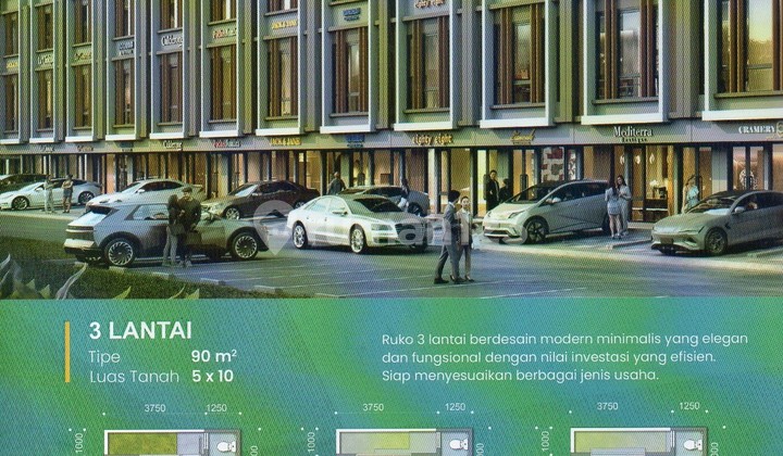 RUKO 3 LANTAI ONLY Rp. 1,8 Man - COMERSIO BSD CITY