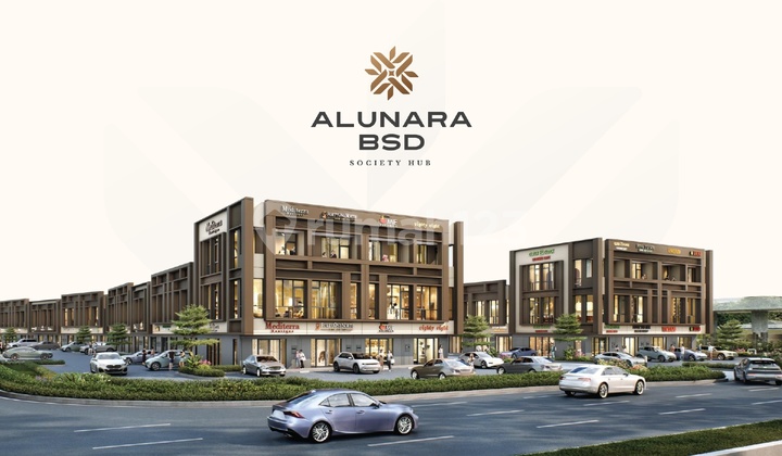 ALUNARA BSD CITY RUKO 3 LANTAI CORNER TANPA DP HADAP JALAN RAYA