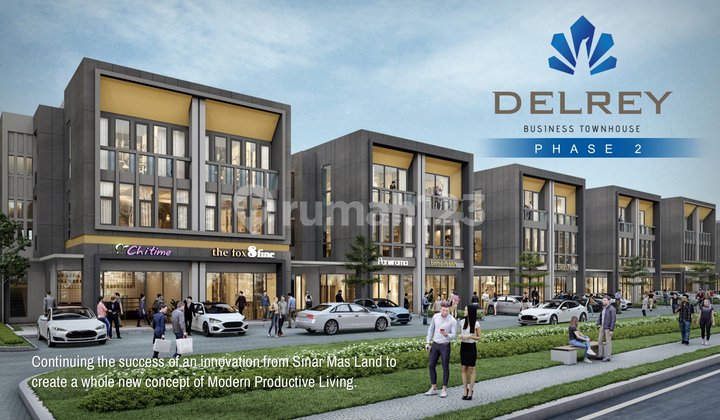 RUKO LEBAR 8 HADAP JALAN TANPA DP - RUKO DELREY BUSINESS TOWN HOUSE BSD CITY