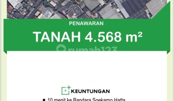 Jual Tanah Jl. Benda Raya, Kamal Jalan Lebar Akses Kontainer