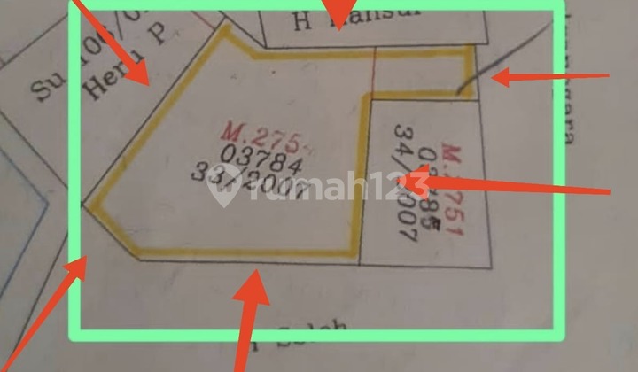 Land for Sale on Husein Sastranegara Street, Tangerang Land for Sale on Husein Sastranegara Street, Tangerang