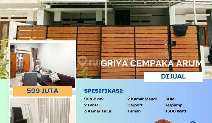 Rumah Minimalis Di Jual Cepat Di Cluster Griya Cempaka Arum 1