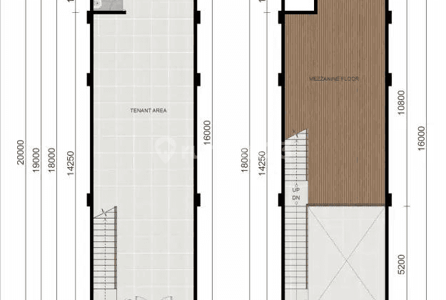 Ruko Hampton East Gading Serpong, Type Studio Loft 5x19 2