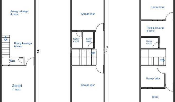 Dijual Rumah Indent Di Tanjung Duren, Uk 4x14m2, 3lt, Harga Rp 2.35m. 2