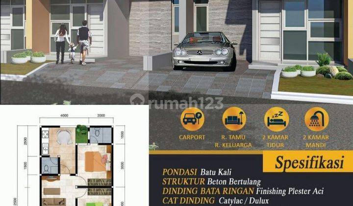 Rumah Baru 1 Lantai Strategis 6 menit ke Gerbang Tol Bambu Apus  1