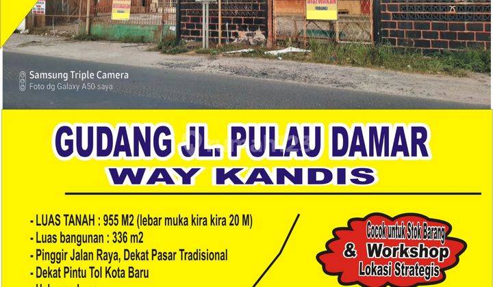 Gudang di pinggir jalan pulau damar cocok stok barang 1