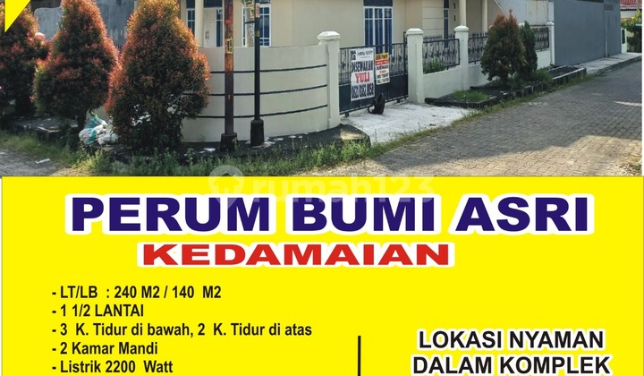 rumah dua lantai  dalam komplek perum bumi asri siap huni 1