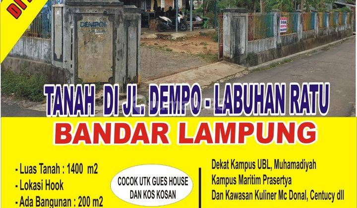 Bu. Tanah di Daerah Kampus Dan Daerah Bisnis di Bandar Lampung 1