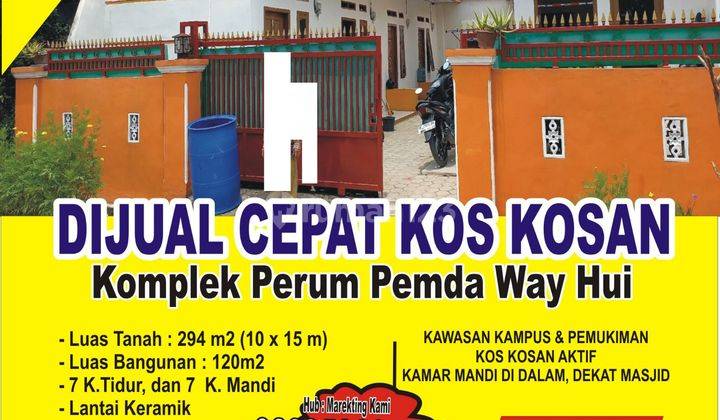 Jual Kost Dekat ITERA, Lampung Selatan