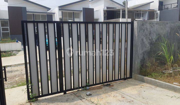 tampak depan dijual kapling 98 m2 shm