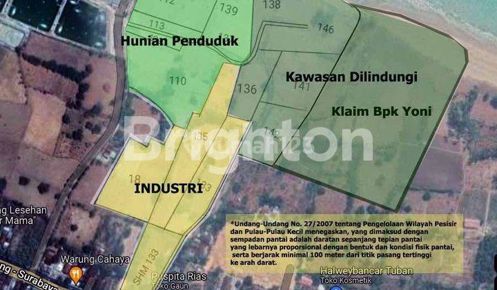 TANAH DERMAGA/ INDUSTRI DI DESA BOGOREJO, BANCAR, TUBAN LUAS 8,2 HA 1