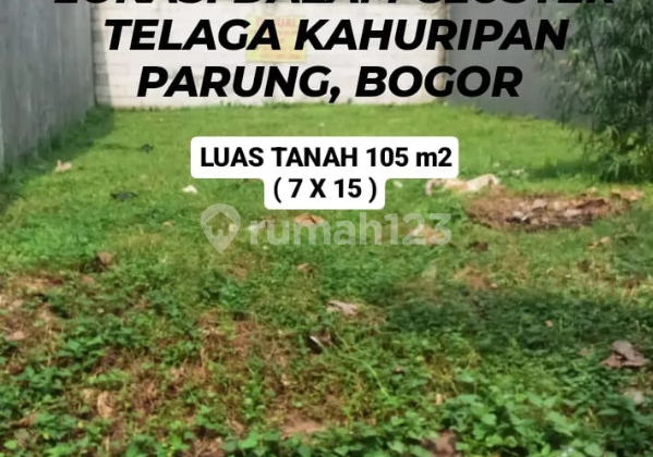 For sale: Ready-to-build plot inside the Telaga Kahuripan cluster, Parung, Bogor.