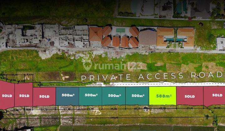 Land for Rent 100 Meters to the Beach in Pantai Seseh, Cemagi 5 Are 2