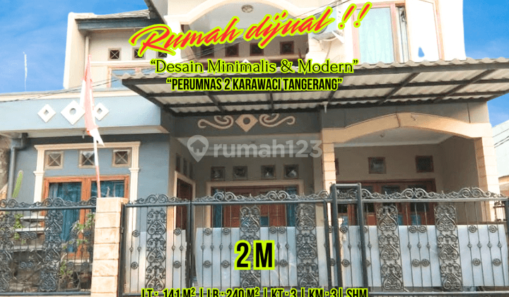 Dijual Segera Rumah SHM Siap Huni ,Perumnas 2 Karawaci Tangerang 1