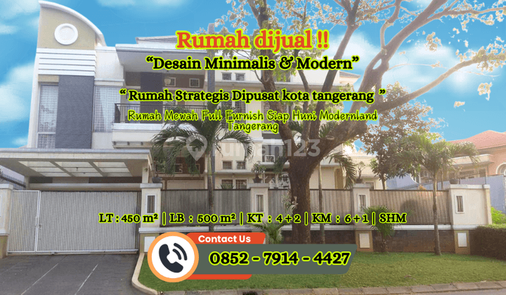 Dijual Rumah Mewah Full Furnished Siap Huni Modernland Tangerang 1