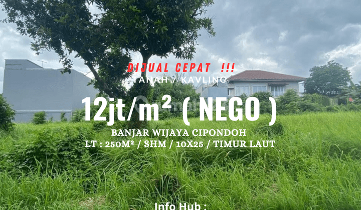 FOR SALE Cheap SHM land plots in Banjar Wijaya, Cipondoh, Tangerang
