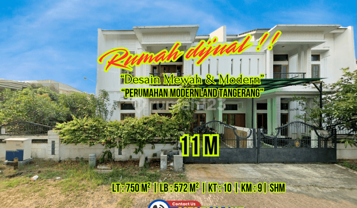 Rumah Dijual Mewah 2 Lantai Dan Luas Modernland Tangerang 1