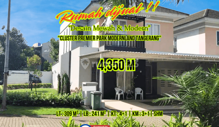 Dijual Rumah 2 Lantai Hook di Premier Park 1 Modernland Tangerang 1