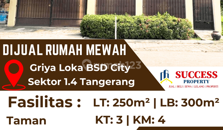 Rumah Strategis Pinggir Jalan Griya Loka Bsd City Tangerang 1