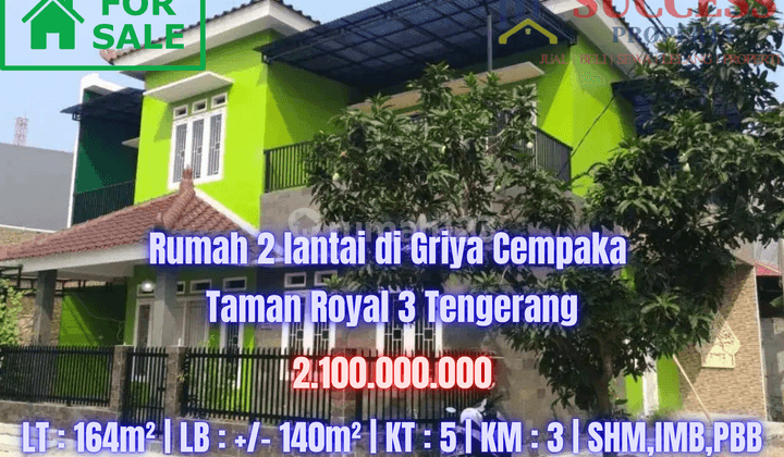 Rumah Bagus 2 Lantai,griya Cempaka Taman Royal Kota Tengerang  1