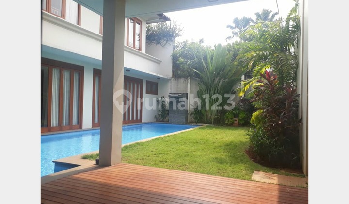 Luxury and Modern Two-Storey House with Nice 5+1 Bedrooms, Beautifully Pool and Garden at Kemang Area, Close to Major Hospitals and International Schools