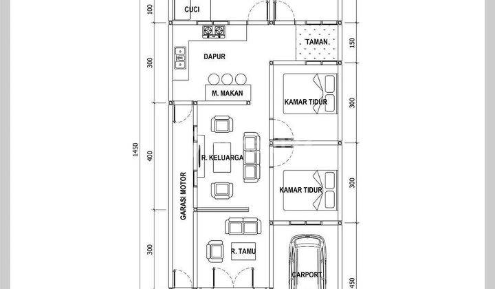 Cluster Rumah 1 Lantai Pinggir Jalan Karyawisata Johor 2