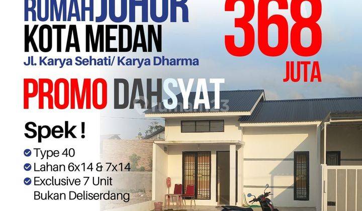 Rumah 1lr Minimalis Paling Murah Di Medan Johor 1