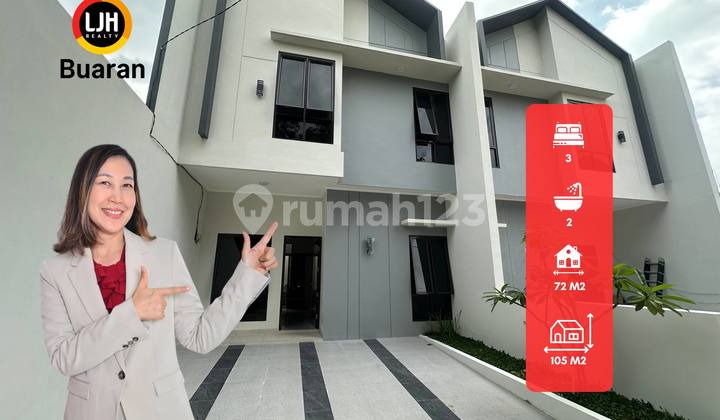 Rumah Baru Minimalis Modern Jalan Tugu Jatiwaringin, Bekasi